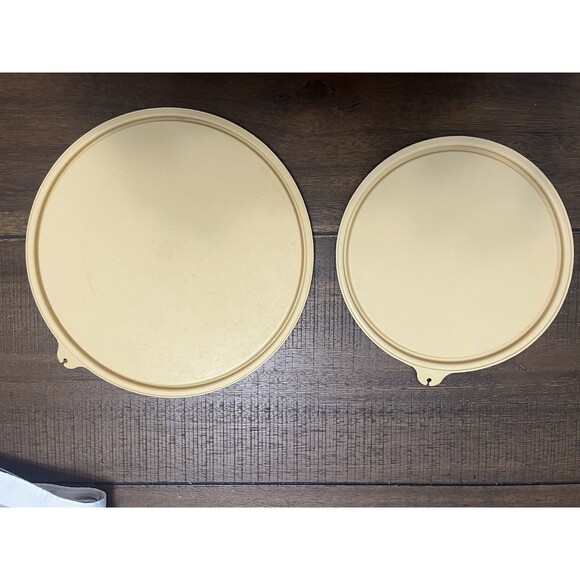 Tupperware Storage Containers #264 & 268 with Beige Lids Set of 2 Vtg. - Picture 7 of 12